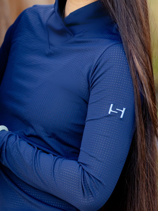 Elevated Standard Performance ™ Micro Mesh Top Black or Navy Blue With Our Signature Blue Logo